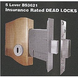 5 Lever BS3621 Insurance Rated Dead Locks